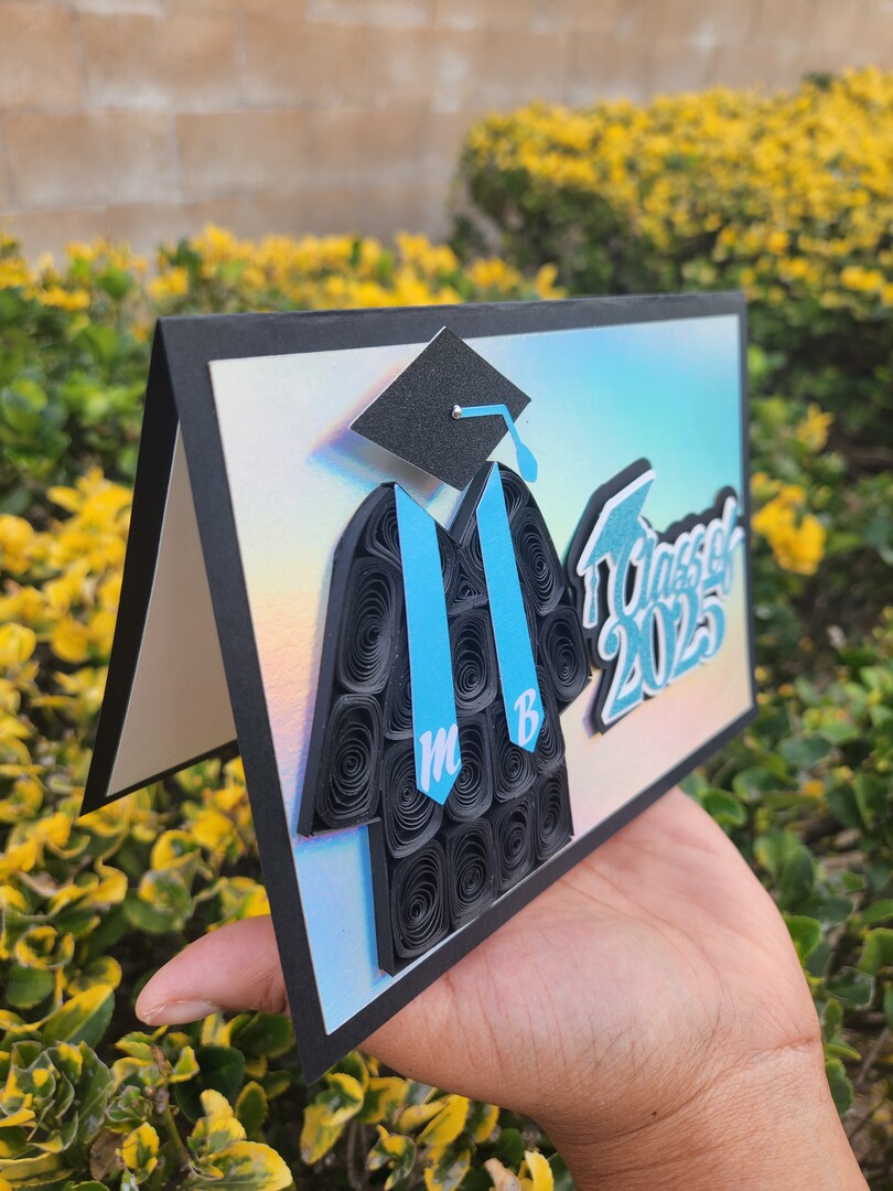 Personalized Custom Quilled Graduation Cap and Gown Handmade Card Class of 2026, 2027, 2025 | MakerPlace by Michaels Personalized Custom Quilled Graduation Cap and Gown Handmade Card Class of 2026, 2027, 2025 | MakerPlace by Michaels